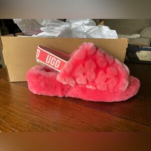 UGG Fuzzy Coral Slippers